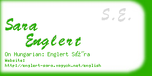 sara englert business card